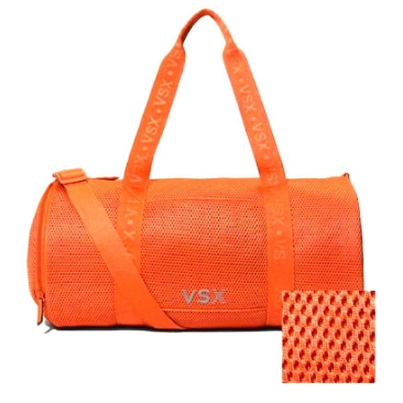 VSX Sports Duffle Bag W Shoe Compartment In Vibrant Mesh Orange NEW MSRP $60 - Picture 5 of 16